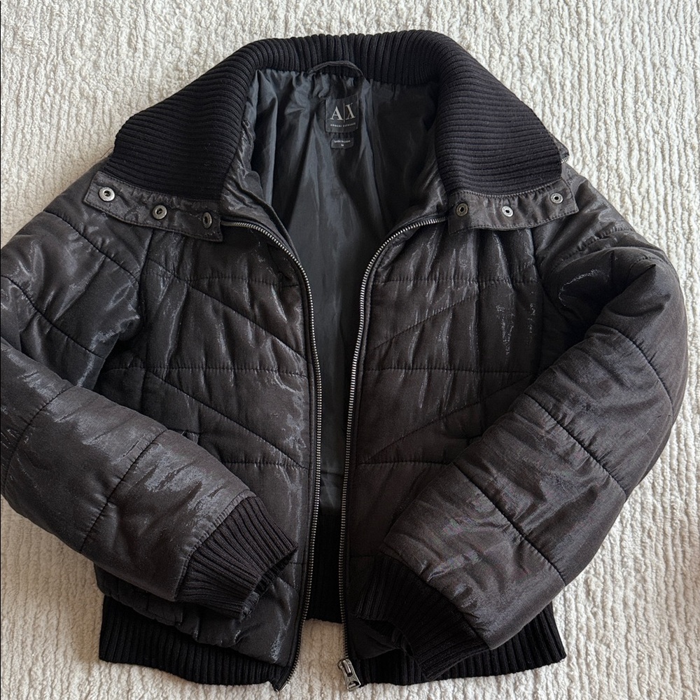 Armani Exchange Black Puffer Jacket